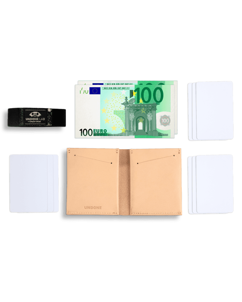 UNDONE LAB + Simple Union: Card Wallet (Tan) - UNDONE Watches